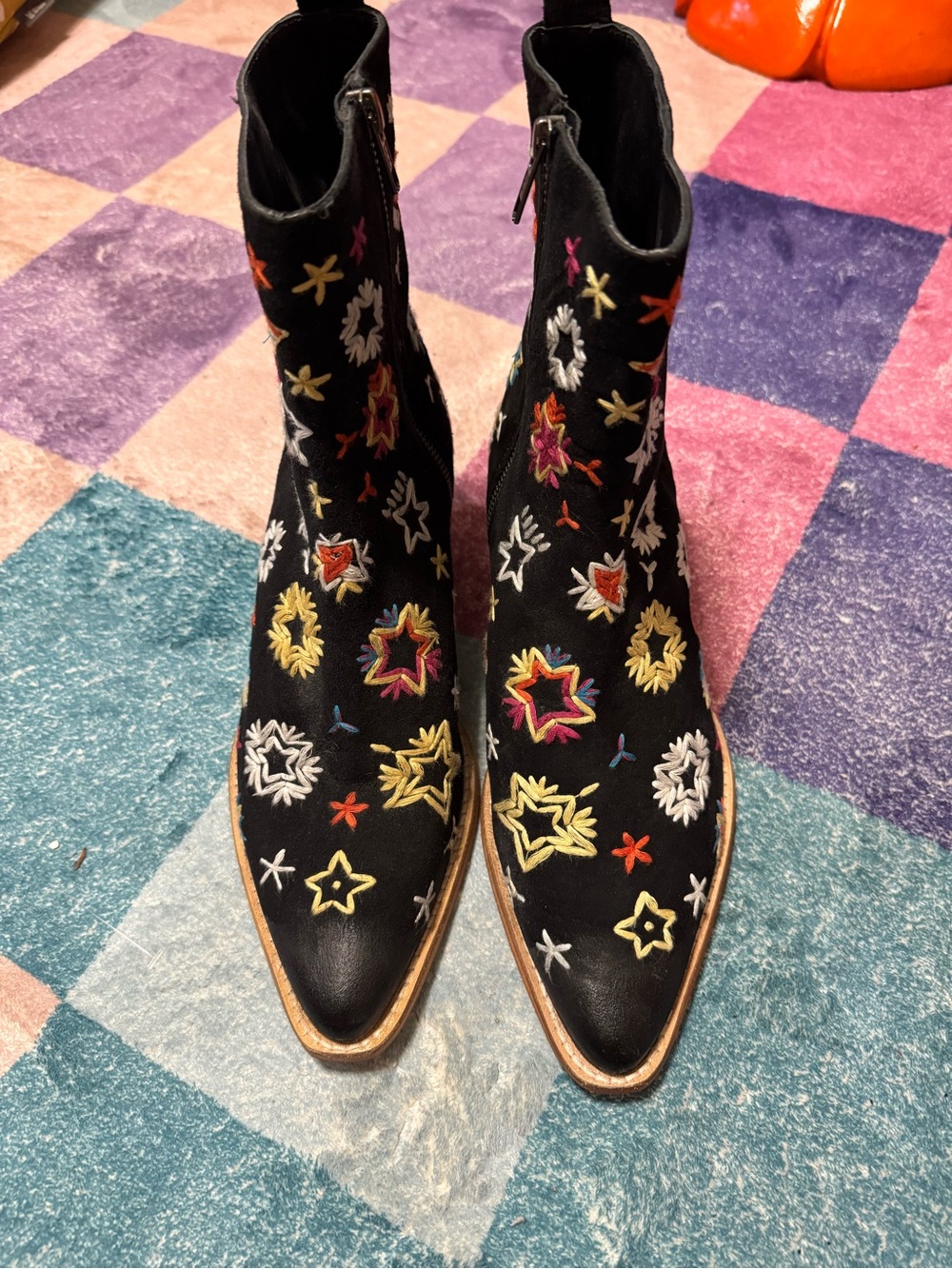 Free People Embroidered Ankle Boots